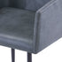 Swen Studio -  Dining Chairs with Armrests 6 pcs Grey Faux Suede Leather